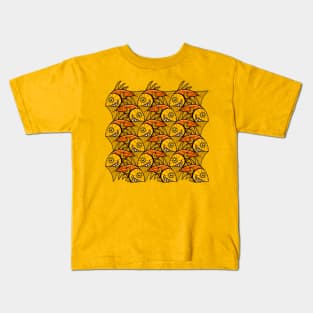 Escher fish pattern VI Kids T-Shirt